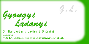 gyongyi ladanyi business card